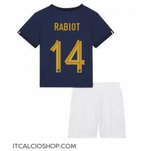 Francia Adrien Rabiot #14 Prima Maglia Bambino Mondiali 2022 Manica Corta (+ Pantaloni corti)